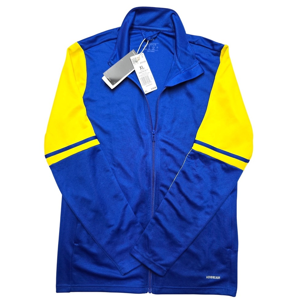 Adidas Squadra 21 Training Jacket Blue Yellow Aeroready Kids XL NWT